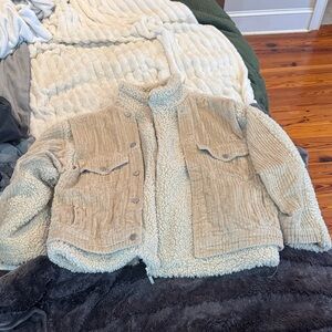 Blank NYC Tan Sherpa Lined Jacket